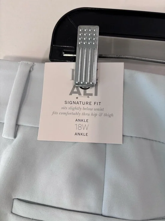 Roz & Ali Light Blue Ankle Pants - Picture 4 of 5